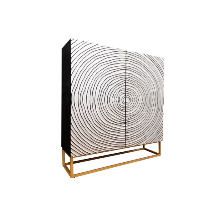 ZEN CIRCLE komoda 120cm černá bílá