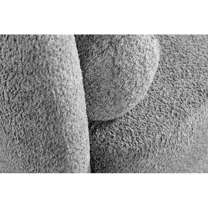 ART DECO pohovka trojmístná 200cm buclé šedá