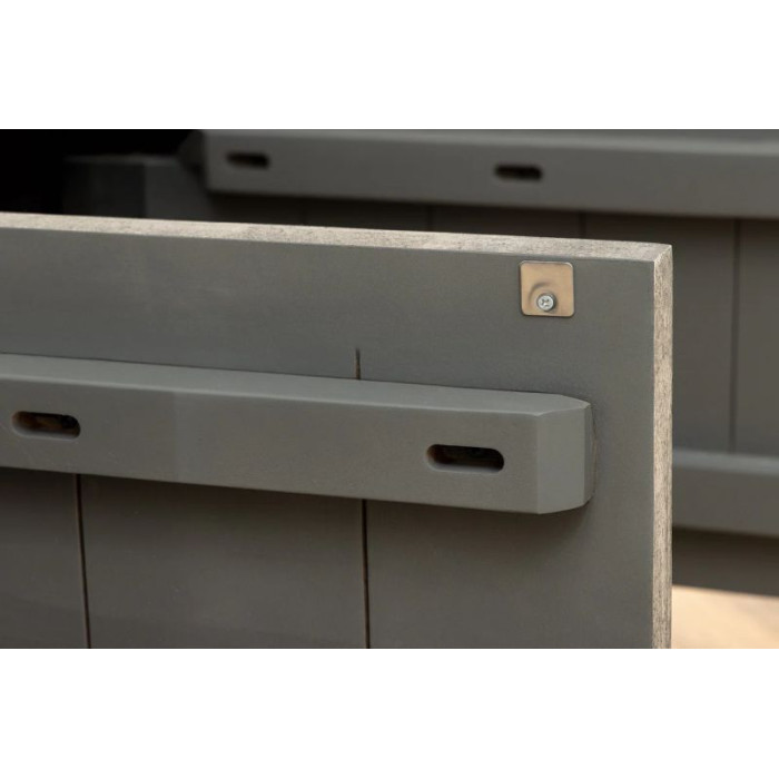 ART DECO TV stolek  200 cm mangové dřevo, kouřově šedý vzhled