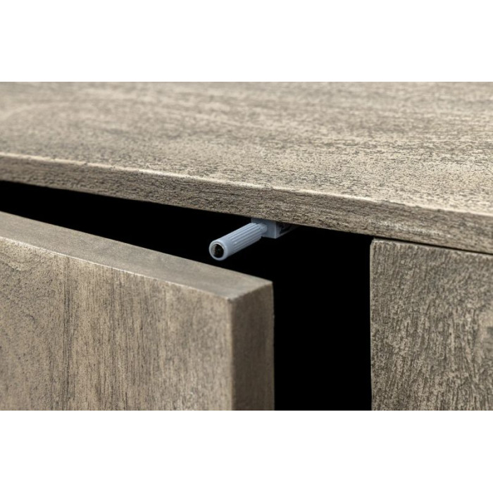 ART DECO TV stolek  200 cm mangové dřevo, kouřově šedý vzhled