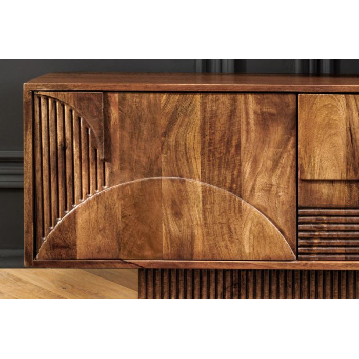 ART DECO TV stolek 200cm mangové dřevo hnědá
