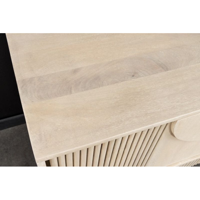 ART DECO TV stolek 200cm mangové dřevo bílé