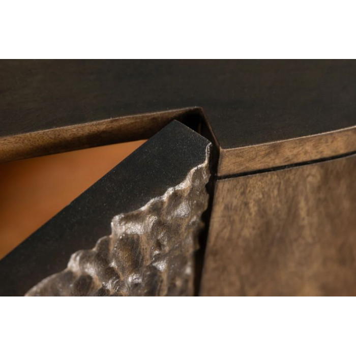 CROCODILE komoda 120cm mangové dřevo hnědo černá