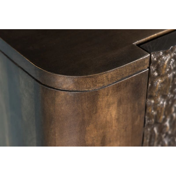 CROCODILE komoda 120cm mangové dřevo hnědo černá