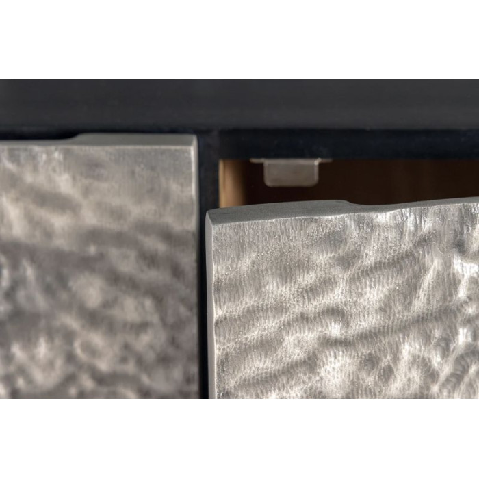 CROCODILE komoda 120cm mangové dřevo šedo černá