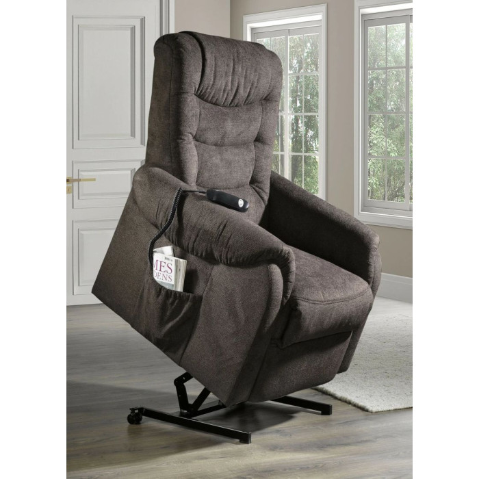 (1xM) Imperial Velvet relaxační křeslo tmavě hnědé