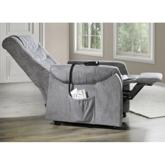 (1xM) Imperial Velvet relaxační křeslo šedé