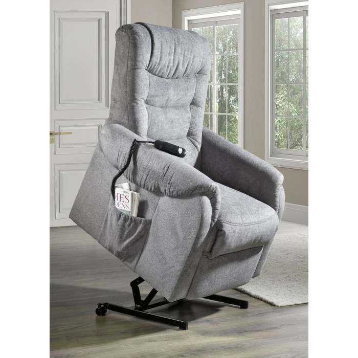 (1xM) Imperial Velvet relaxační křeslo šedé