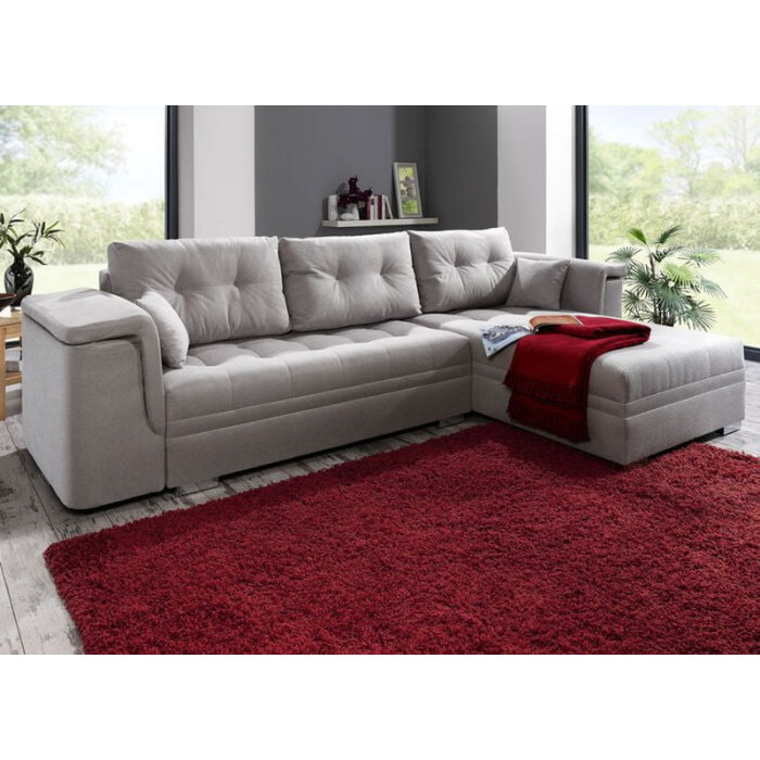 Gwen rozkládací sedací souprava antracitově stříbrná - variabilní