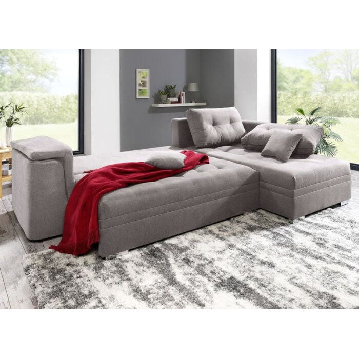 Gwen rozkládací sedací souprava antracitově stříbrná - variabilní