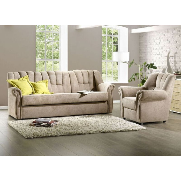 Fiore di Longo rozkládací trojmístná pohovka béžová