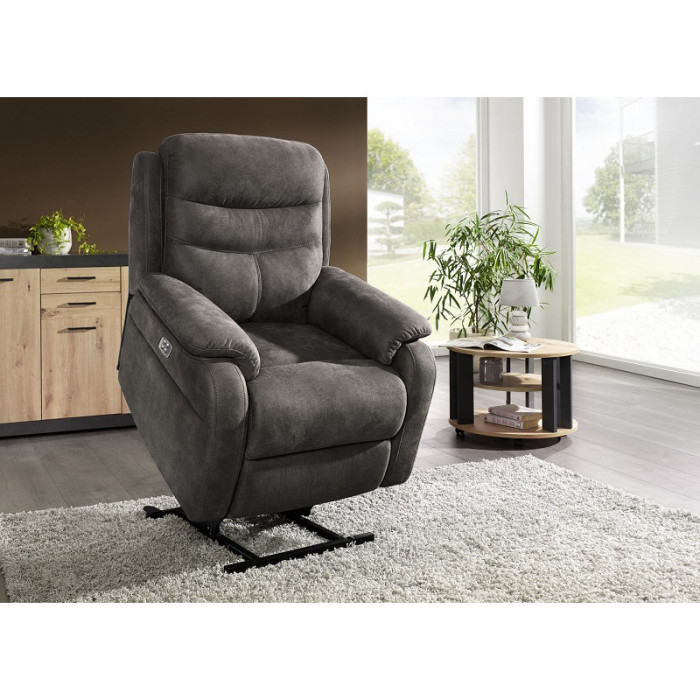 (2xM) BONNIE elektrické TV polohovací křeslo černo-hnědé