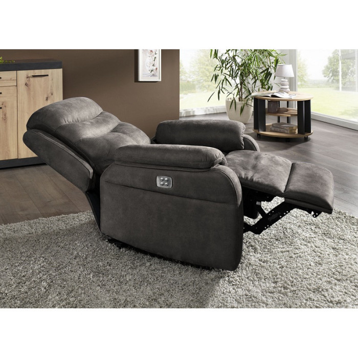 (2xM) BONNIE elektrické TV polohovací křeslo černo-hnědé