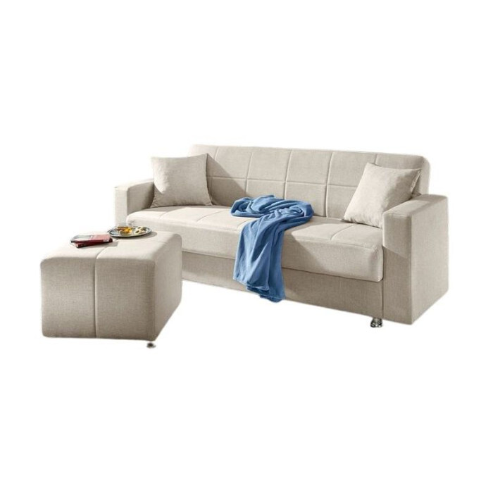 Drepo rozkládací pohovka s taburetem