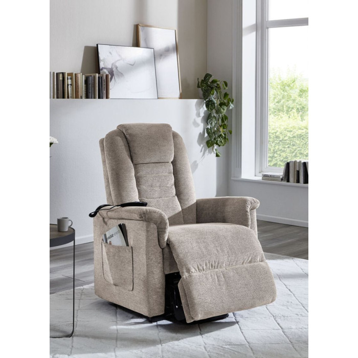 (1xM) Puffy style relaxační křeslo taupé