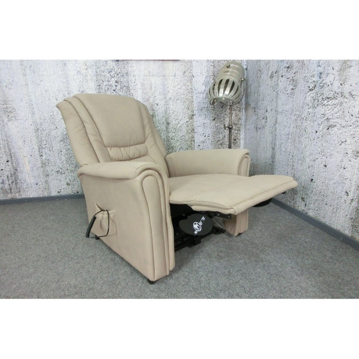 (1xM) CONRAD elektrické polohovací křeslo mikrofáze slonová kost