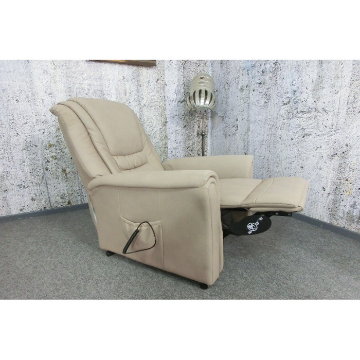(1xM) CONRAD elektrické polohovací křeslo mikrofáze slonová kost