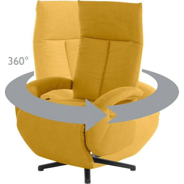 (2xM) Relaxační křeslo Tycoon Žluté XL