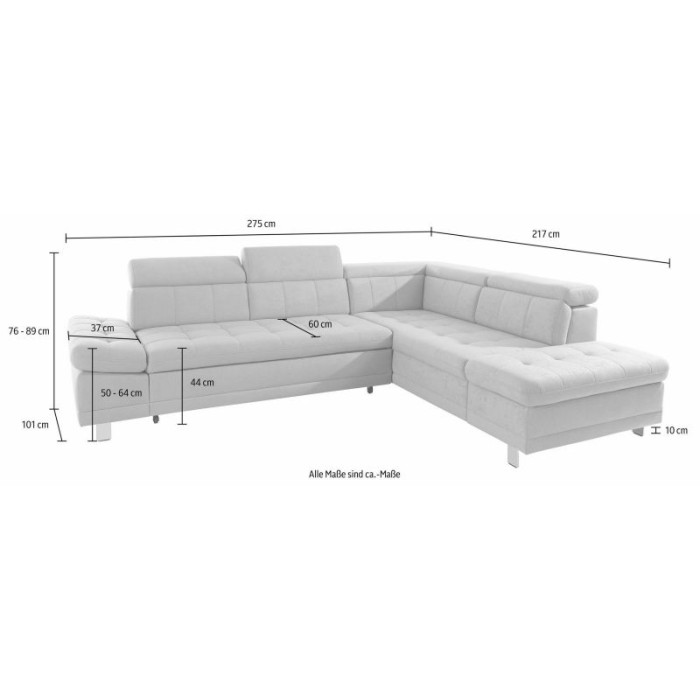 Limit rozkládací sedací souprava s úložným prostorem ekokůže bílá