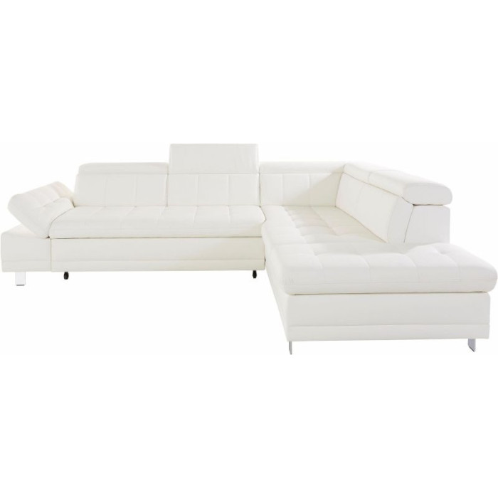 Limit rozkládací sedací souprava s úložným prostorem ekokůže bílá