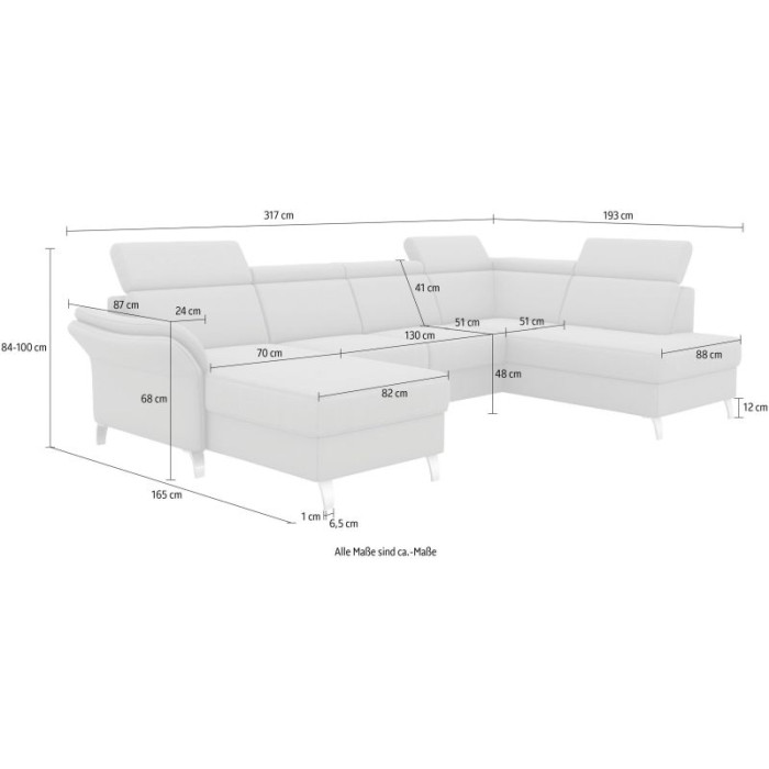 Vincenzo rozkládací sedací souprava s úložným prostorem šedá
