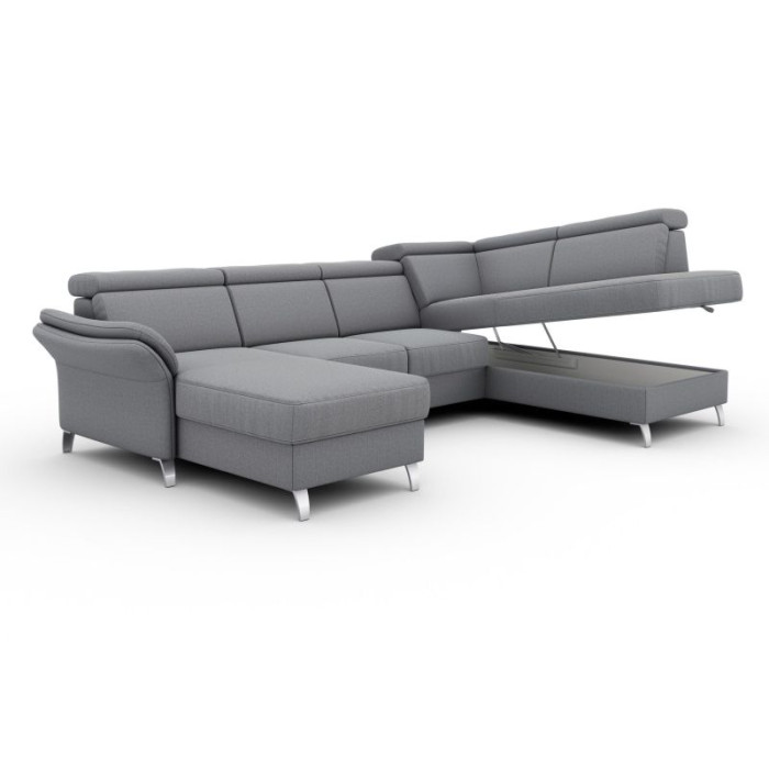 Vincenzo rozkládací sedací souprava s úložným prostorem šedá