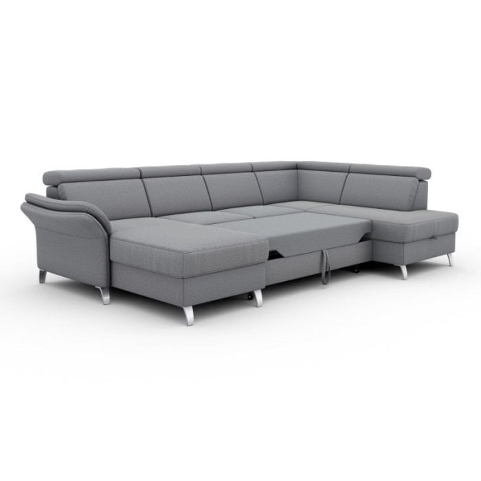 Vincenzo rozkládací sedací souprava s úložným prostorem šedá