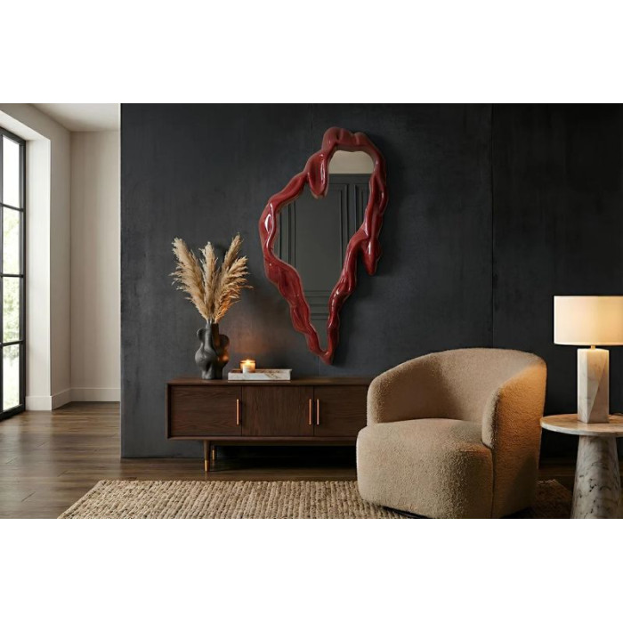 FLUIDUM červené zrcadlo 150 cm