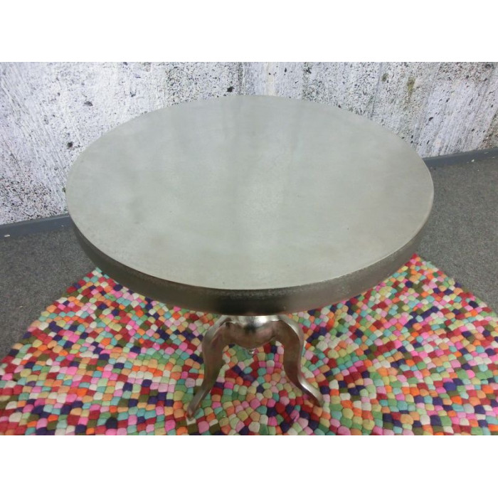 Dooliom elegatní odkládací stolek stříbrný (starobylý vzhled)