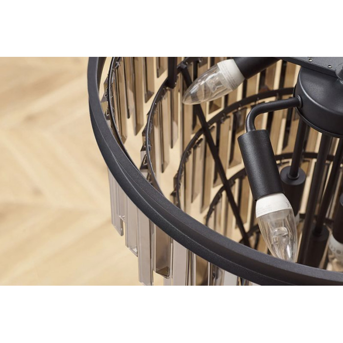 CRYSTAL elegantní lustr 50cm černý