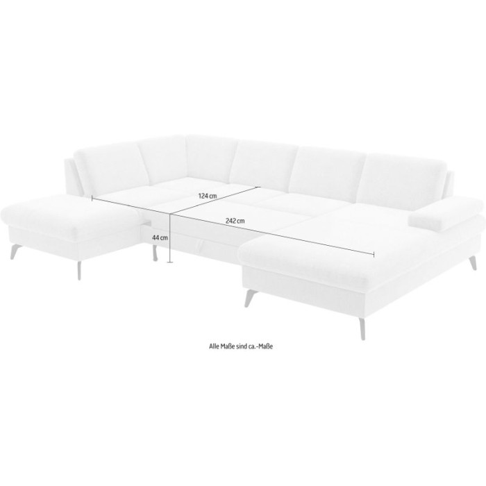 MORRIS rozkládací manšestrová sedací souprava U krémová