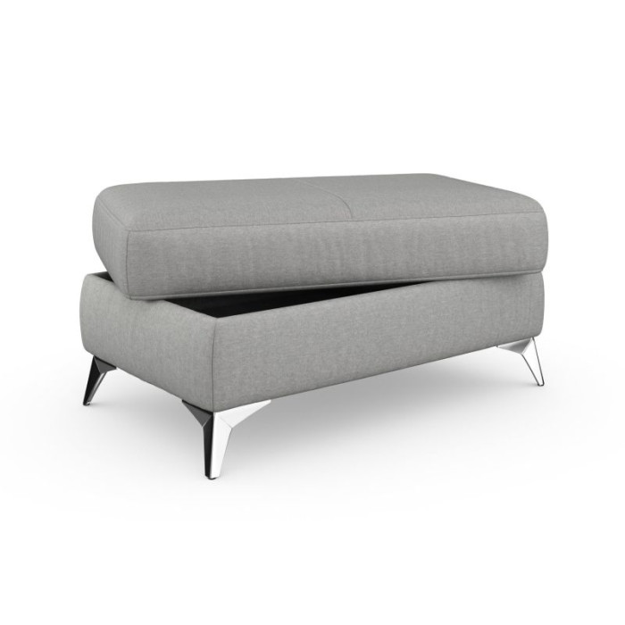 Padua elegantní taburet s úložným prostorem šedý