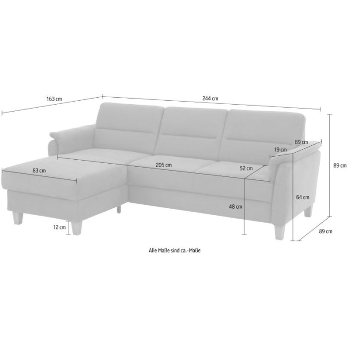 Palmera sedací souprava modrošedá