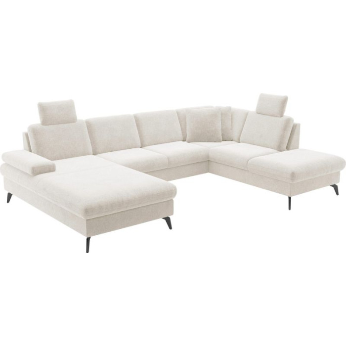 Morris Schlafsofa in U-Form, cremefarben