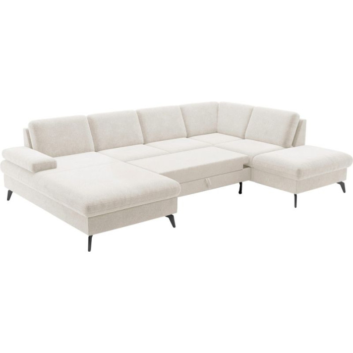Morris Schlafsofa in U-Form, cremefarben
