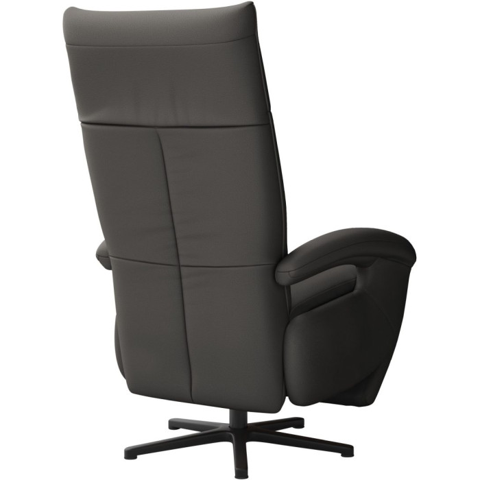 Amica manuální kožené relaxační křeslo černé XL