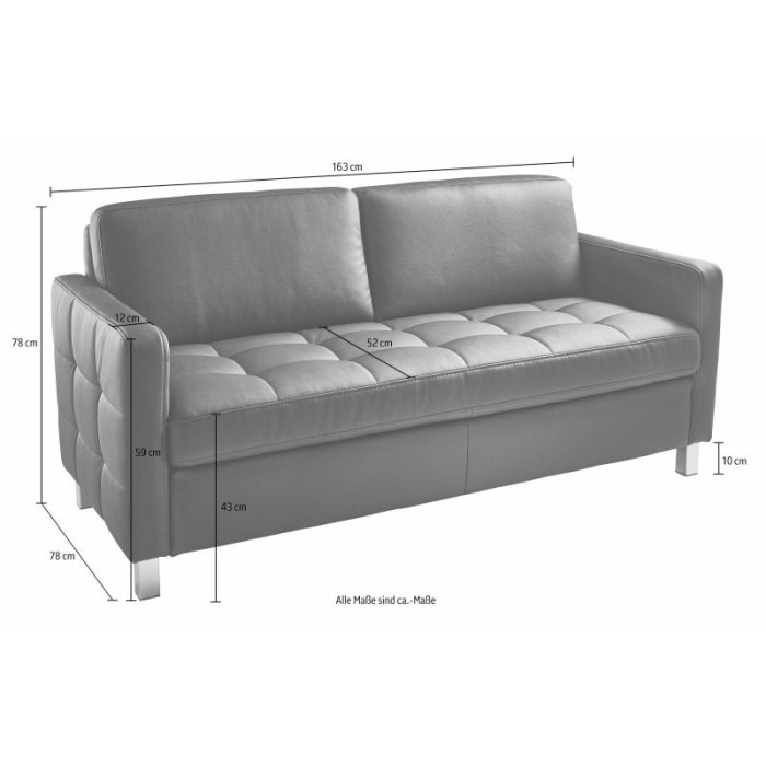 Dreisitziges Sofa PABLO grau
