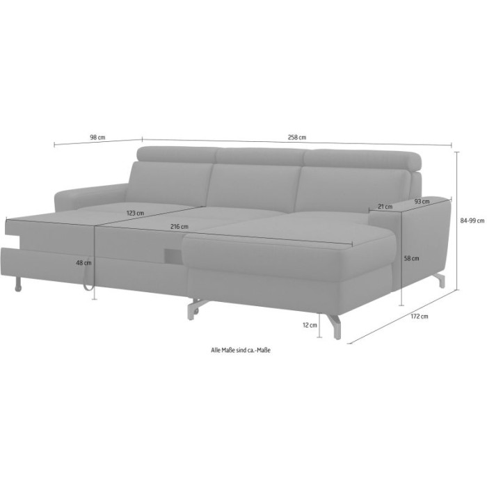 Scarlett rozkládací sedací souprava s úložným prostorem modrá