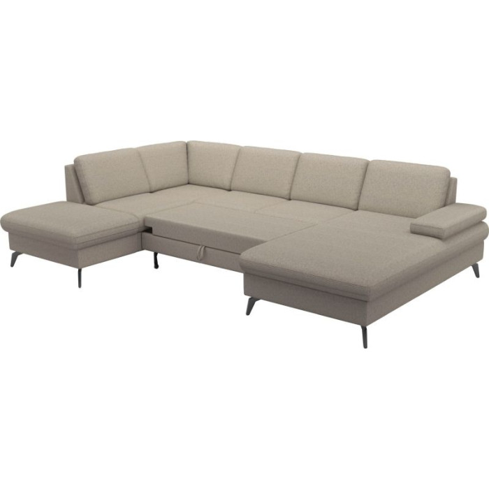 Morris rozkládací sedací souprava ve tvaru U taupé