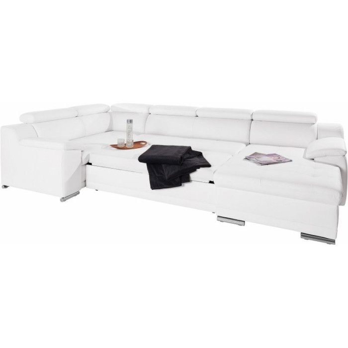 Andiamo rozkládací sedací souprava ekokůže bílá