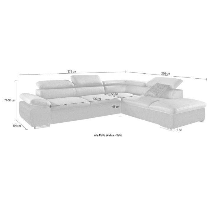 ALCUDIA rozkládací sedací souprava černá