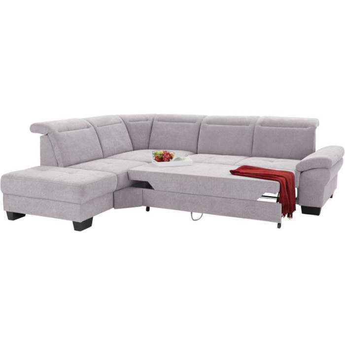 Cornwall rozkládací sedací souprava stříbrná