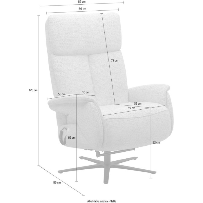 (3xM) Triple Seven relaxační křeslo šedé