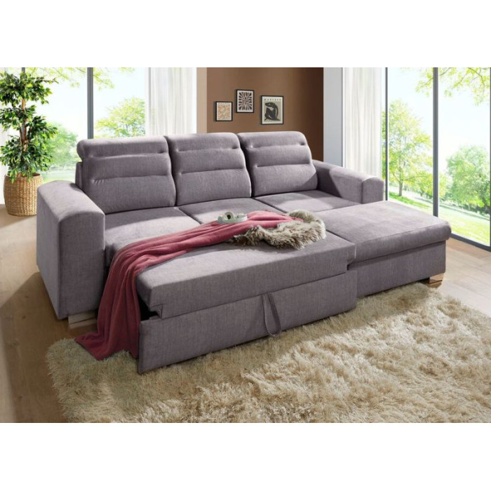 SkyReste rozkládací sedací souprava L hnědá