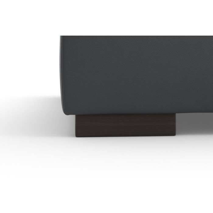 Alberto rozkládací kožená sedací souprava U černá