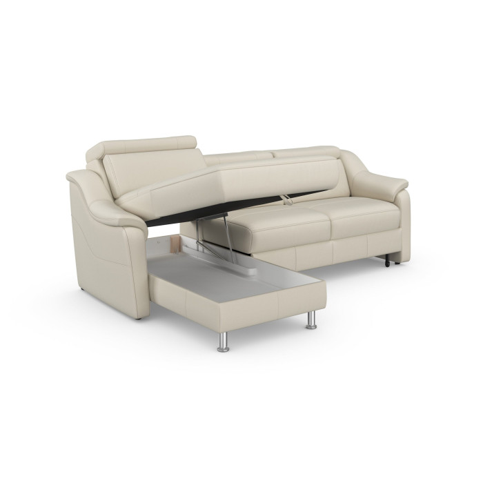 Freeto Schlafsofa mit Stauraum, cremefarben