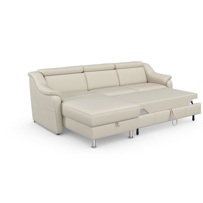 Freeto Schlafsofa mit Stauraum, cremefarben