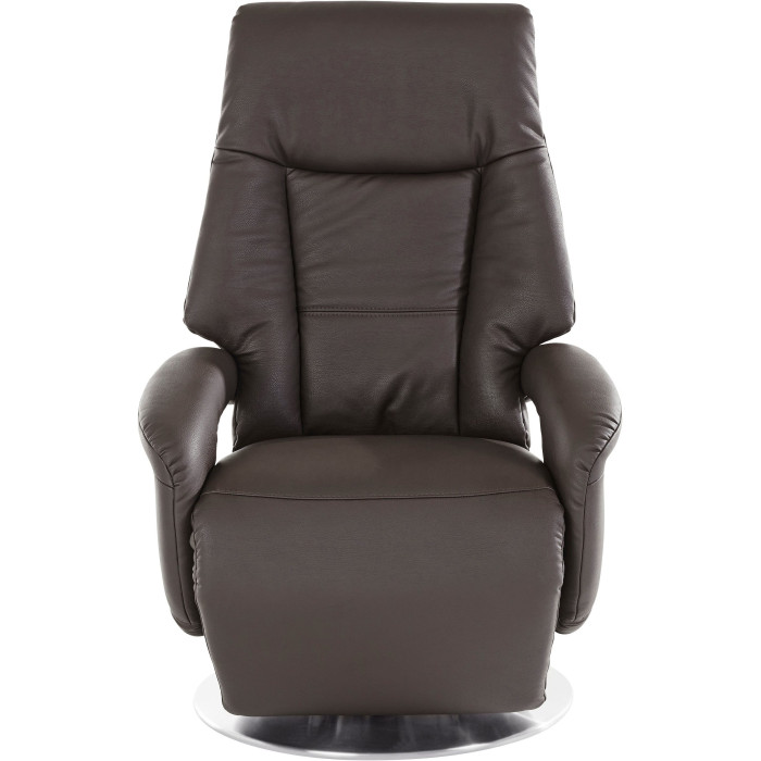 (2xM) Enjoy kožené relaxační křeslo 2-motorové moka M