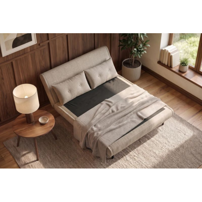Rozkládací dvoumístná pohovka SMART MULTIFUNCTION 140cm krémová