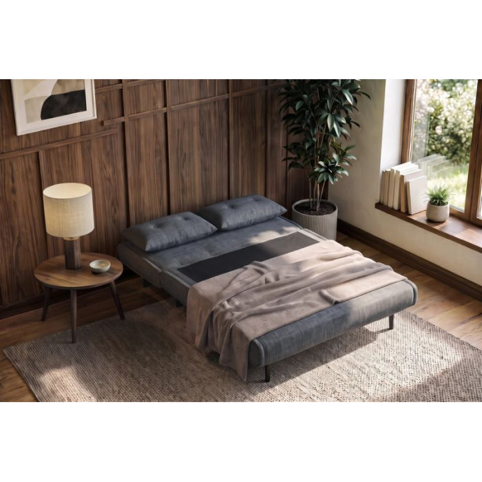 Rozkládací dvoumístná pohovka SMART MULTIFUNCTION 140cm šedá